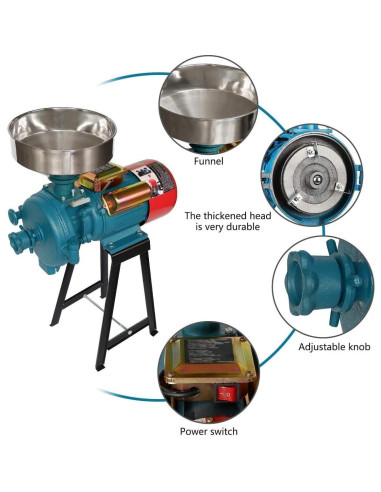 Molino de Grano Eléctrico LILYPELLE 3000W para Maíz y Cereales