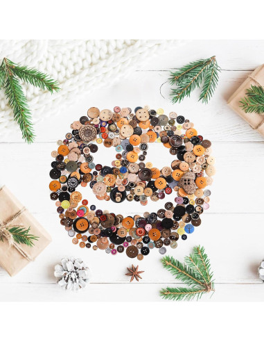 Botones de Madera Tosnail 1200 Piezas para Manualidades