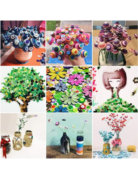 Botones de Madera Tosnail 1200 Piezas para Manualidades