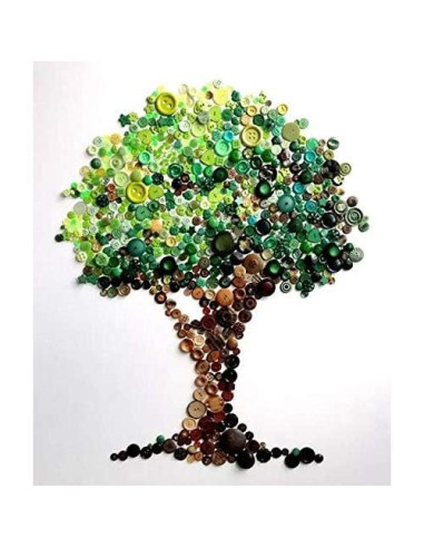 Botones de Madera Tosnail 1200 Piezas para Manualidades