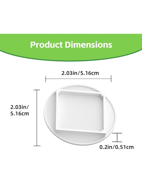 10 Tapas de Vaso Blancas para yPods Gardyn - Protección Doble