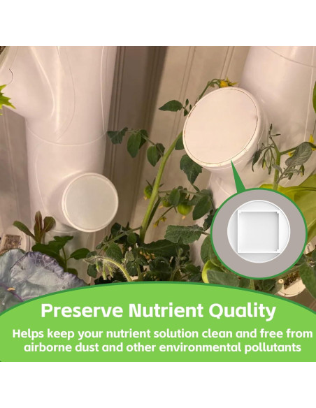 10 Tapas de Vaso Blancas para yPods Gardyn - Protección Doble