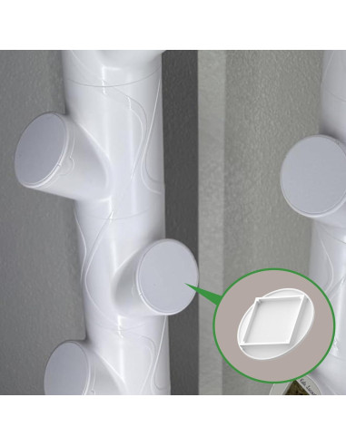 10 Tapas de Vaso Blancas para yPods Gardyn - Protección Doble