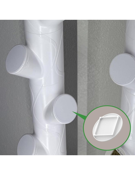 10 Tapas de Vaso Blancas para yPods Gardyn - Protección Doble