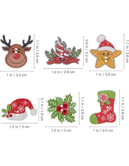 Botones de Madera Navideños Ciieeo 50pcs Adornos Manualidades
