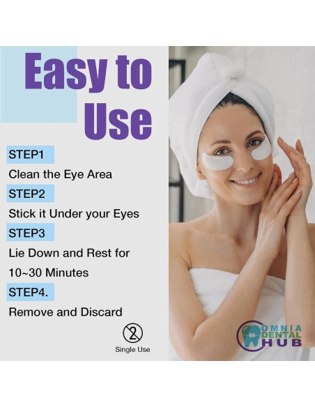 20 PARES Parches Herbales para Ojos OMNIA ONE - Alivio Refrescante