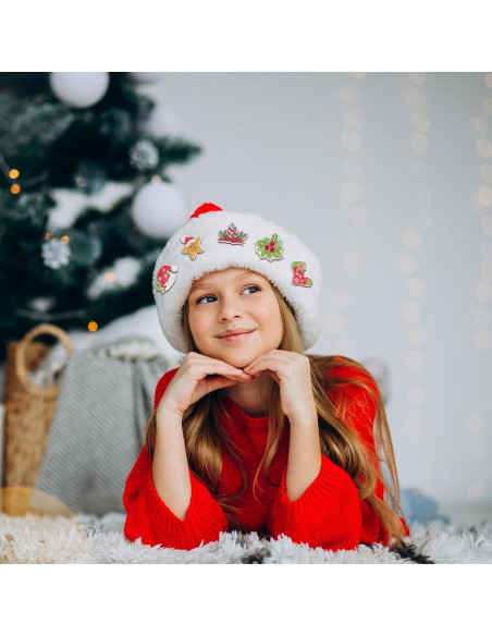 Botones de Madera Navideños Ciieeo 50pcs Adornos Manualidades