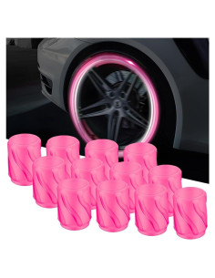 Tapas de Válvula de Neumático Mandark 12PCS Rosa Universal