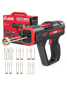 Calentador de Inducción KKSEVENS 1600W con 12 Bobinas Rojo