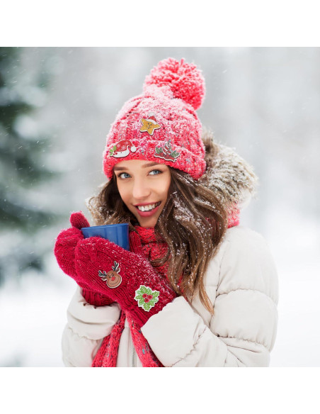 Botones de Madera Navideños Ciieeo 50pcs Adornos Manualidades