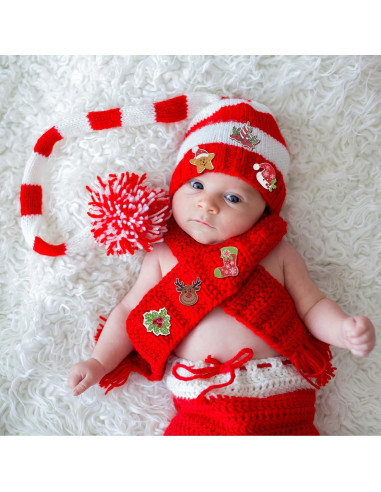 Botones de Madera Navideños Ciieeo 50pcs Adornos Manualidades