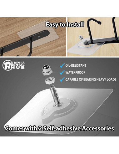 Organizador de Bolsas Ziplock Omnia ONE 4 PCs Ajustable Negro