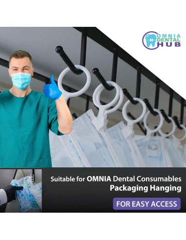 Organizador de Bolsas Ziplock Omnia ONE 4 PCs Ajustable Negro