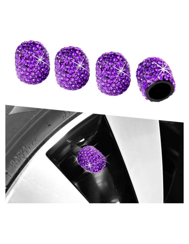 Tapones de Válvula de Neumático Kewucn Brillantes 4 Pcs