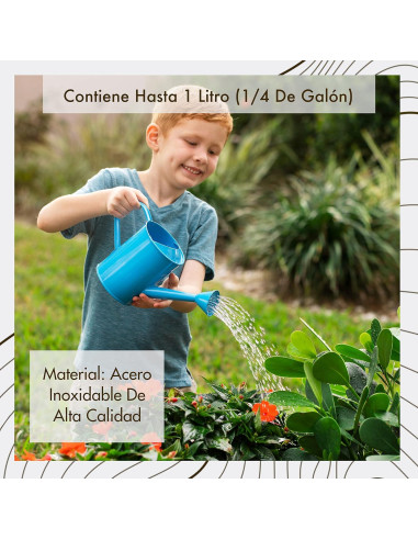 Regadera para Niños Homarden 0.94L Metal Azul