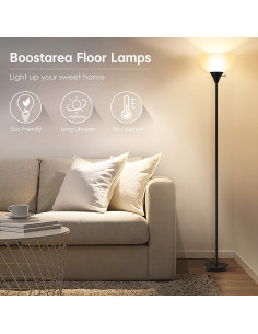 Lámpara de Pie LED BoostArea Negra 178 cm E26 Seguridad 2