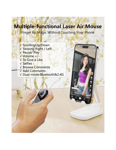 Ratón Aéreo Inalámbrico 3-Link D13PRO con Touchpad Negro