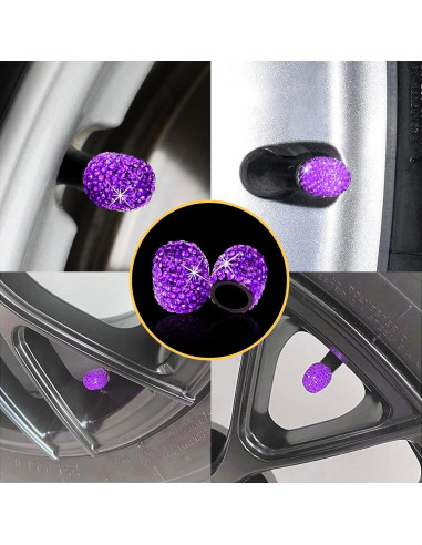 Tapones de Válvula de Neumático Kewucn Brillantes 4 Pcs