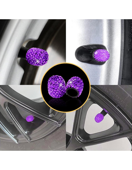 Tapones de Válvula de Neumático Kewucn Brillantes 4 Pcs