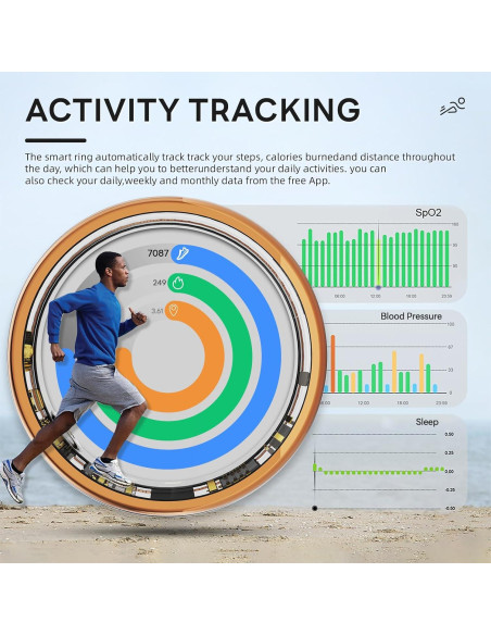 Anillo Inteligente Táctil Pro 10ATM Control Remoto Negro 11