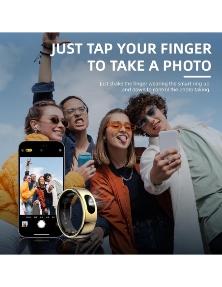 Anillo Inteligente Táctil Pro 10ATM Control Remoto Negro 11