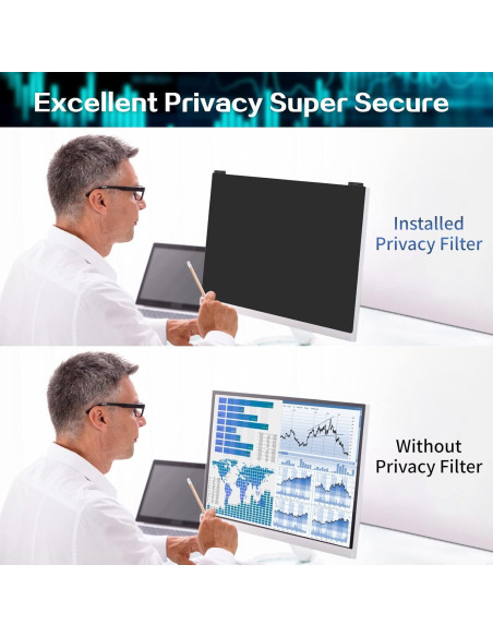 Filtro de Pantalla de Privacidad 24" Verponity 9H Antirrobo