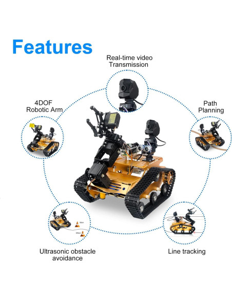 Kit de Coche Robot Smart WiFi XIAOR GEEK con Cámara HD 2DOF