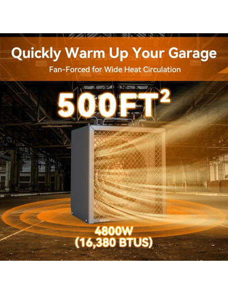 Calentador Eléctrico Industrial Shinic 240V 4800W Portátil