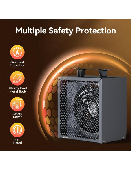 Calentador Eléctrico Industrial Shinic 240V 4800W Portátil