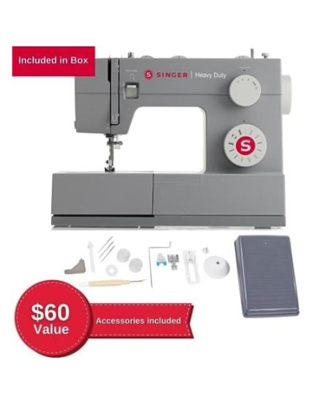 Máquina de Coser SINGER 4411 Uso Pesado 69 Puntadas Metal