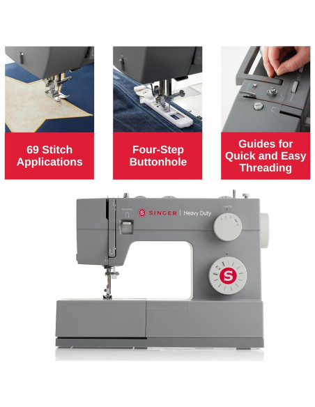 Máquina de Coser SINGER 4411 Uso Pesado 69 Puntadas Metal