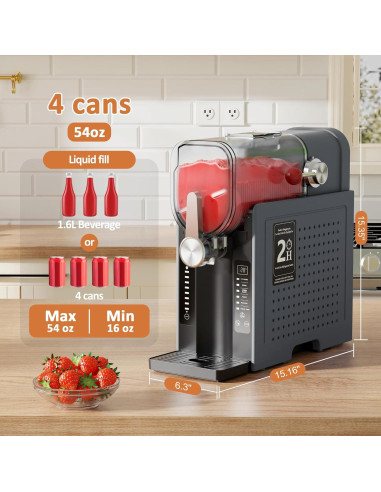 Máquina de Slushie WIZAURA SM-BLK02 Profesional 11.97kg