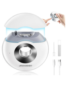 Cortador de Uñas Eléctrico Jovareneo con Luz LED y Doble Cuchilla