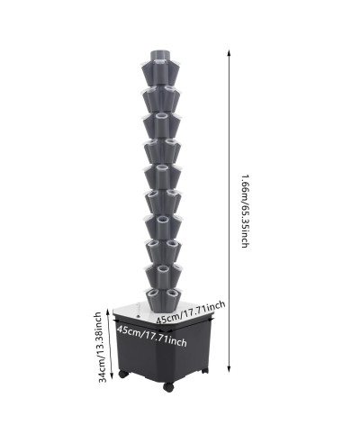 Sistema de Cultivo Hidropónico Banborba 50 Plantas Vertical 45L
