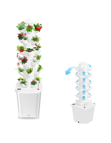 Torre Hidropónica Vertical GIFZES 30 Plantas 10L Riego Automático