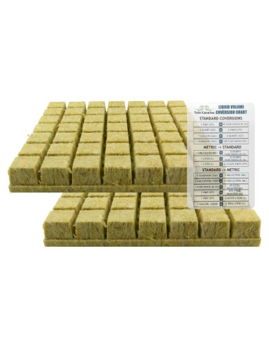 Grodan A-OK Tapones de Rockwool 1.5" - 98 Unidades para Hidroponía