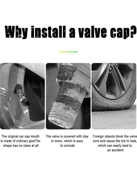 12 Tapones de Válvula de Neumático XINLIYA Rojo Fluorescente