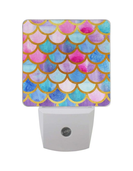 Luz Nocturna LED Escamas de Sirena con Sensor Automático