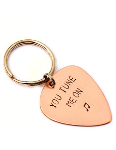 Llavero de Cobre en Forma de Púa de Guitarra 8.4x7.6cm