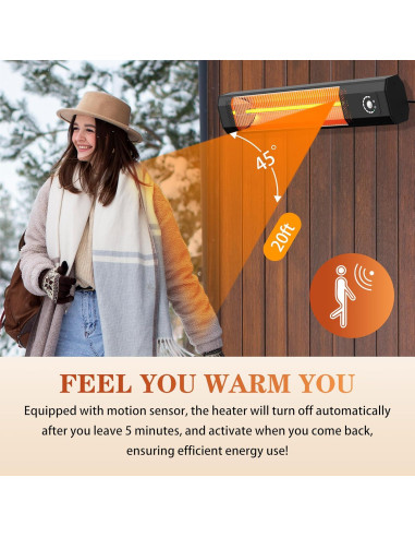 Calentador Infrarrojo Eléctrico Haimmy 1500W 9 Niveles 2S