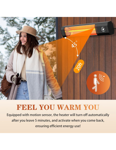 Calentador Infrarrojo Eléctrico Haimmy 1500W 9 Niveles 2S