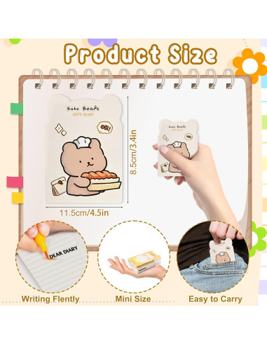 105 Mini Cuadernos ZestNova para Niños - Animales Caricatura