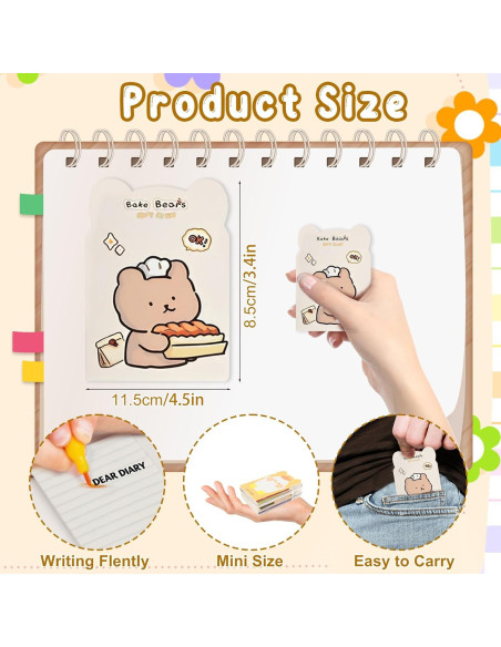 105 Mini Cuadernos ZestNova para Niños - Animales Caricatura