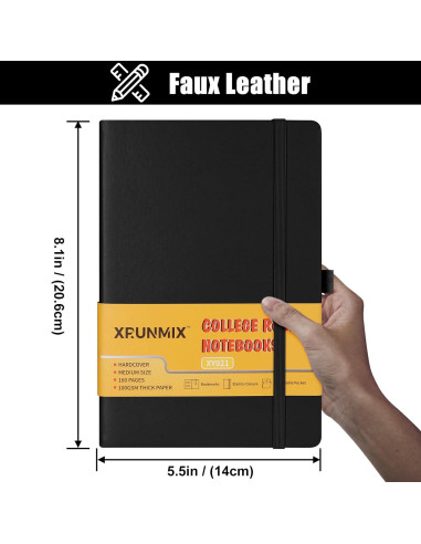 Cuadernos Rayados XRUNMIX Tapa Dura 160 Páginas 14.5x20.3cm