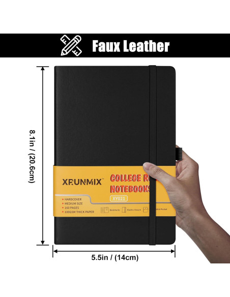 Cuadernos Rayados XRUNMIX Tapa Dura 160 Páginas 14.5x20.3cm