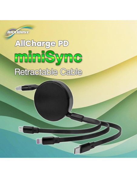 Cable Retráctil BoxWave USB-C y Micro USB 100W para OneXPlayer