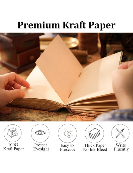 Cuaderno de Piel Acidea Vintage 320 Páginas 10.9x7.6cm