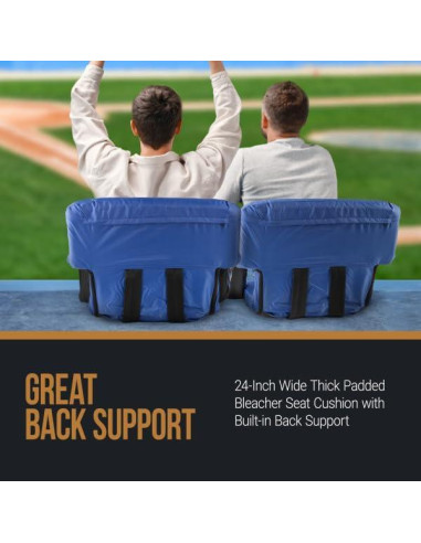 Silla de Estadio Ancha Home-Complete Azul con Respaldo y 6 Posiciones