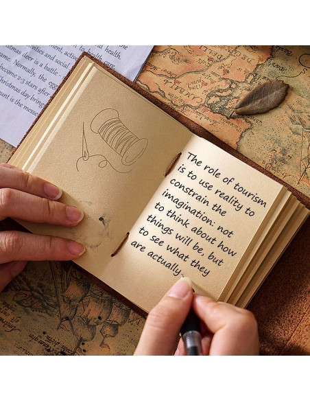 Cuaderno de Piel Acidea Vintage 320 Páginas 10.9x7.6cm