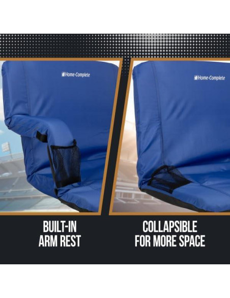Silla de Estadio Ancha Home-Complete Azul con Respaldo y 6 Posiciones